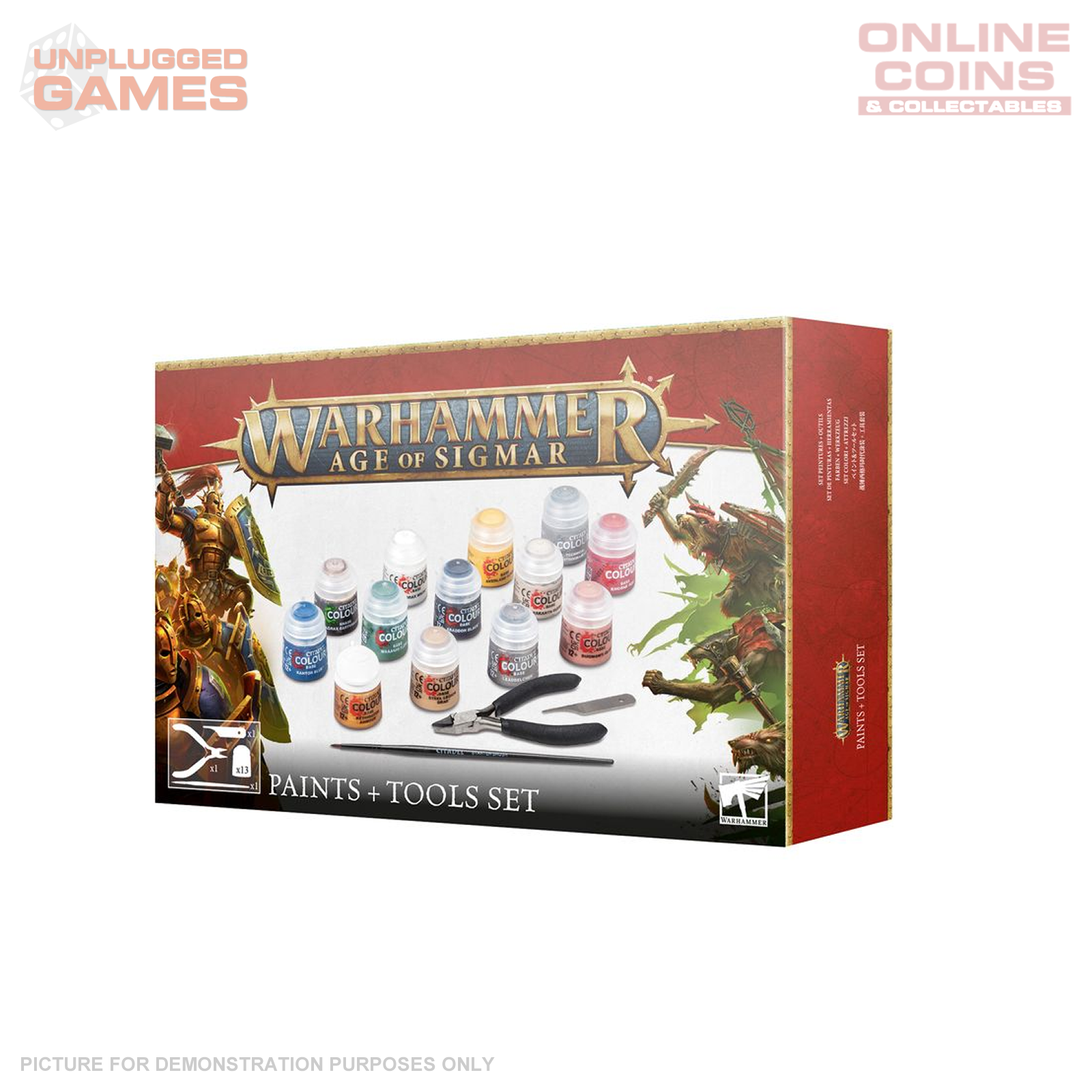 Warhammer Age of Sigmar: Paints + Tools Set
